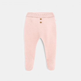 Розов плетен панталон с крачета