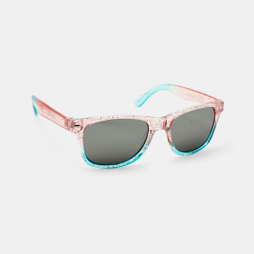 Розови слънчеви очила с брокат