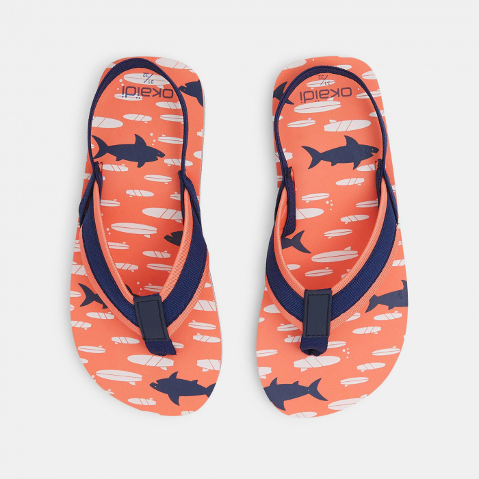 Оранжеви джапанки с акула