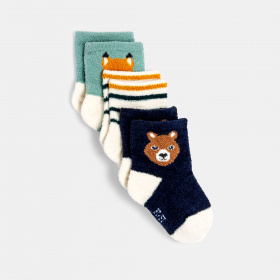 Топли чорапи с животни (комплект от 3 бр.)