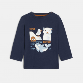 Тениска с животни с ледени късове