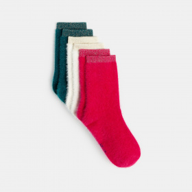 Пухкави плетени чорапи (комплект от 3 бр.)