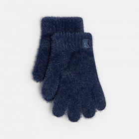 Тъмносини плетени ръкавици