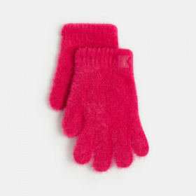 Розови плетени ръкавици