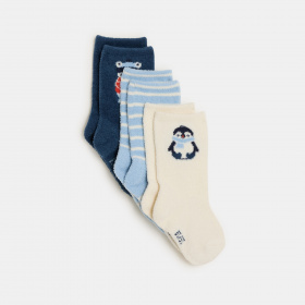 Хавлиени чорапи с животни (пакет от 3 бр.)