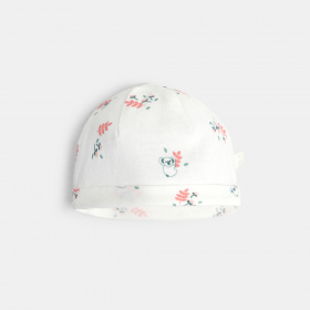 Мека памучна бяла шапка