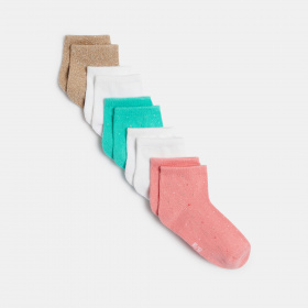 Многоцветни ниски чорапи на точки (опаковка от 5 бр.)