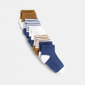 Сини жакардови ниски чорапи (пакет от 5)
