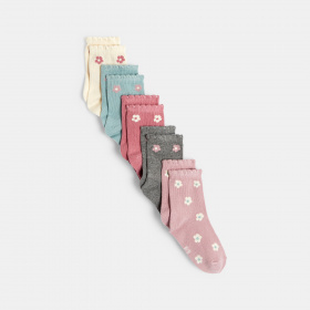 Многоцветни чорапи на цветя (комплект от 5 бр.)