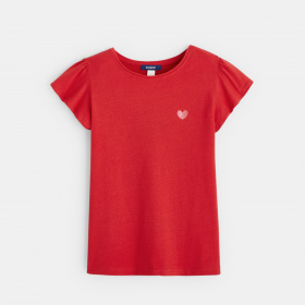 Тениска с волани и къс ръкав