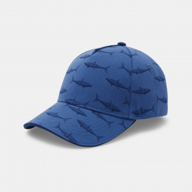 Синя шапка с щампа
