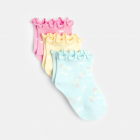 Чорапи с фестони на цветя