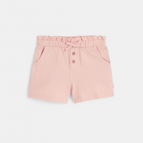 Елегантни памучни панталонки в светло розов цвят