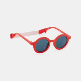 Червени кръгли слънчеви очила