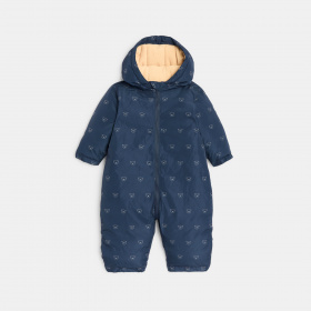 Син гащеризон за сняг с подплата от полар