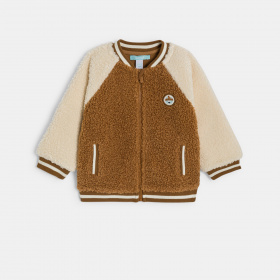 Кафяво бейзболно яке от шерпа