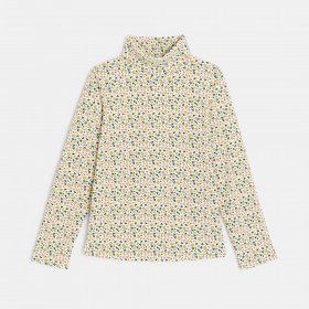 Зелена тениска с дълъг ръкав и принт