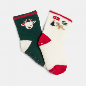 Зелени неплъзгащи се чорапи