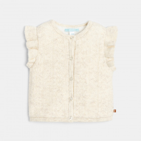 Бежова жилетка без ръкави