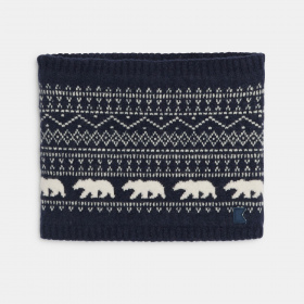 Тъмносин снуд с мотиви на мече