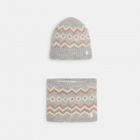 Сива шапка + снуд