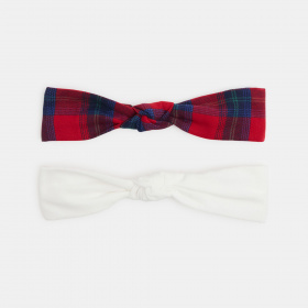 Червена лента за глава с панделка (комплект от 2)