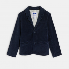 Синьо кадифено сако