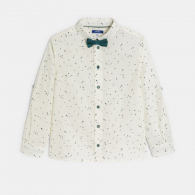 Бяла риза с принт