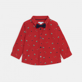 Червена риза с празничен мотив