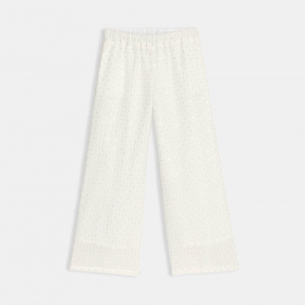 Бели панталони с пайети