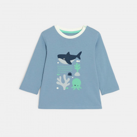 Синя тениска с щампа