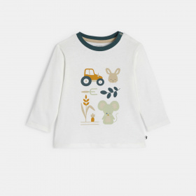 Бяла тениска с щампа