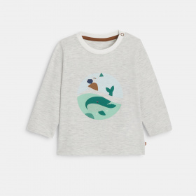 Сива тениска с щампа