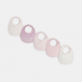 Розови лигавници с флорален принт