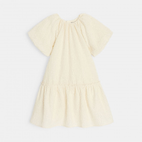 Бяла рокля с къс ръкав