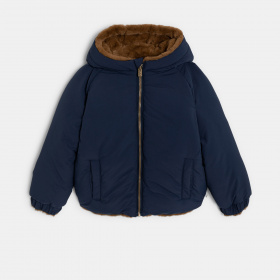 Тъмносиньо двулицево яке