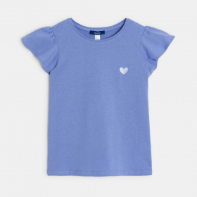 Синя тениска с къси ръкави