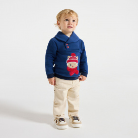 Син суитшърт от полар