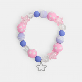 Лилава гривна с мъниста