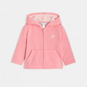 Розов суитшърт с качулка