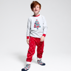 Коледна пижама от червено кадифе