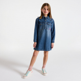 Синя дънкова рокля