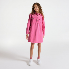 Розова рокля от деним