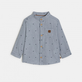 Синя риза с фино райе