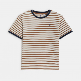 Кафява тениска на райе