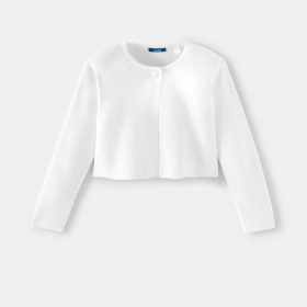 Бяло плетено болеро