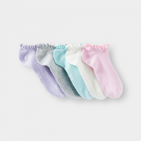 Къси чорапи с къдрички (комплект от 5 броя)