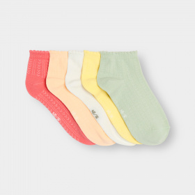 Едноцветни чорапи до глезена (комплект от 5 бр.)