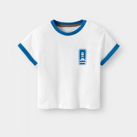 Бяла тениска с морски мотив