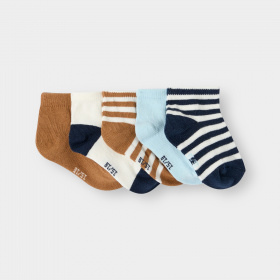 Кафяви чорапи до глезена (комплект от 5 бр.)